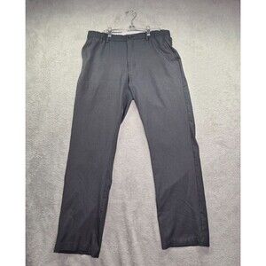 Greg Norman Chino Pants Men's 36 x 32 Black Polyester Stretch Straight Fit Golf